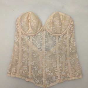 Vintage "Carnival" Cream Bustier 34B